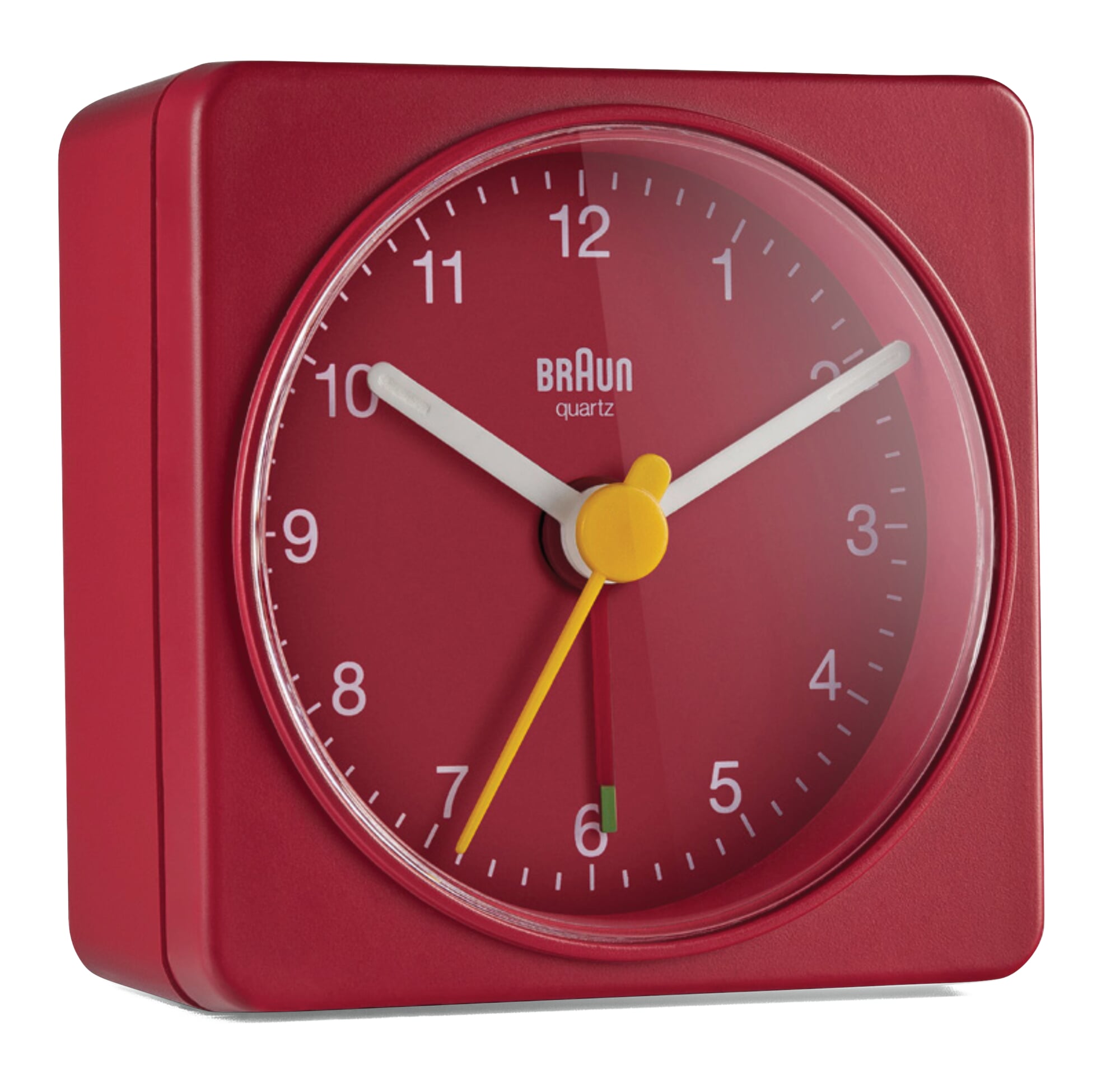 Alarm Clock Braun, analog, Red/red | Manufactum